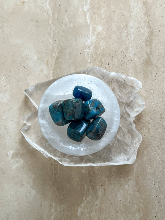 Blue Apatite Cube