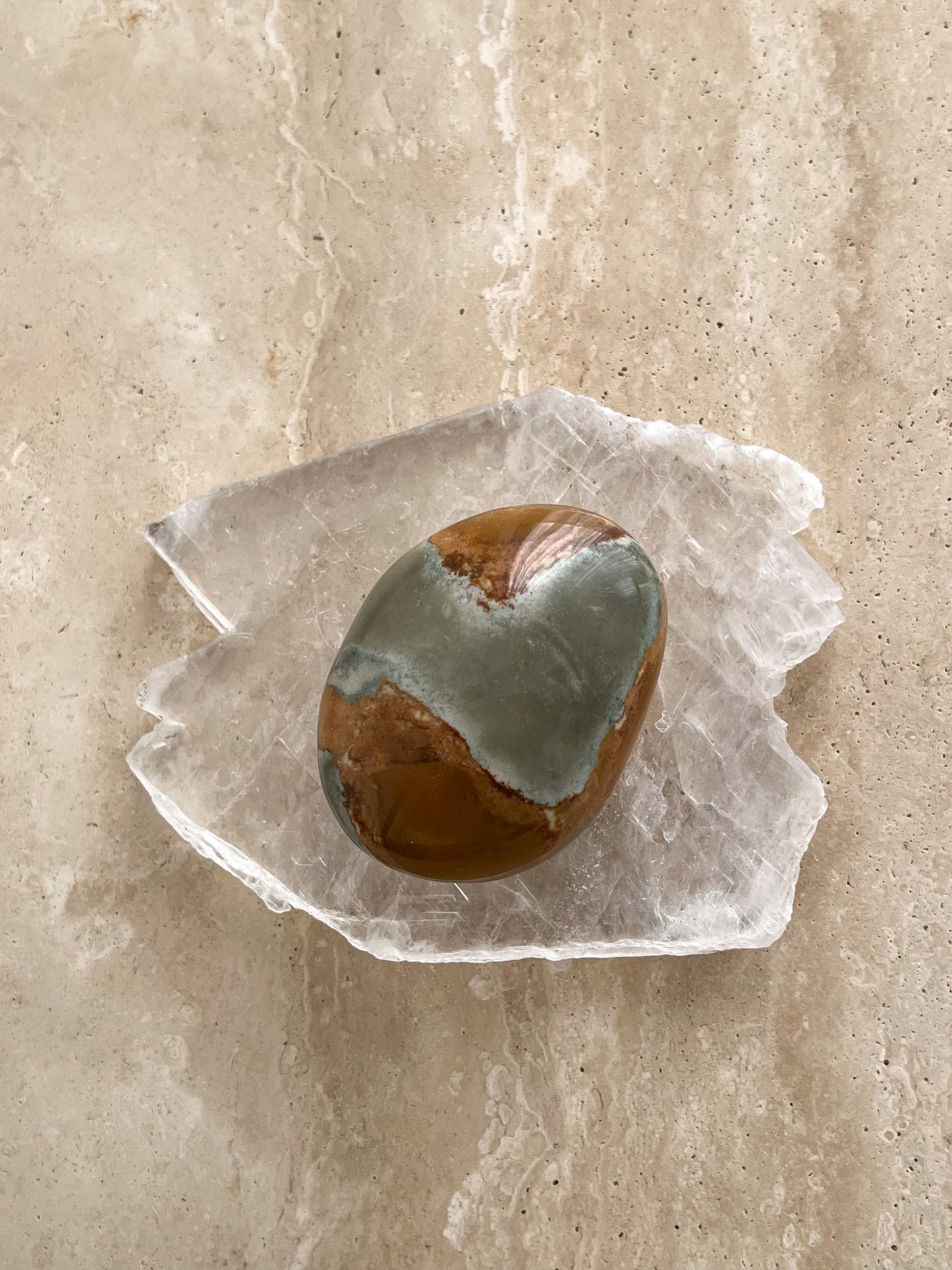 Polychrome Jasper Palm Stone