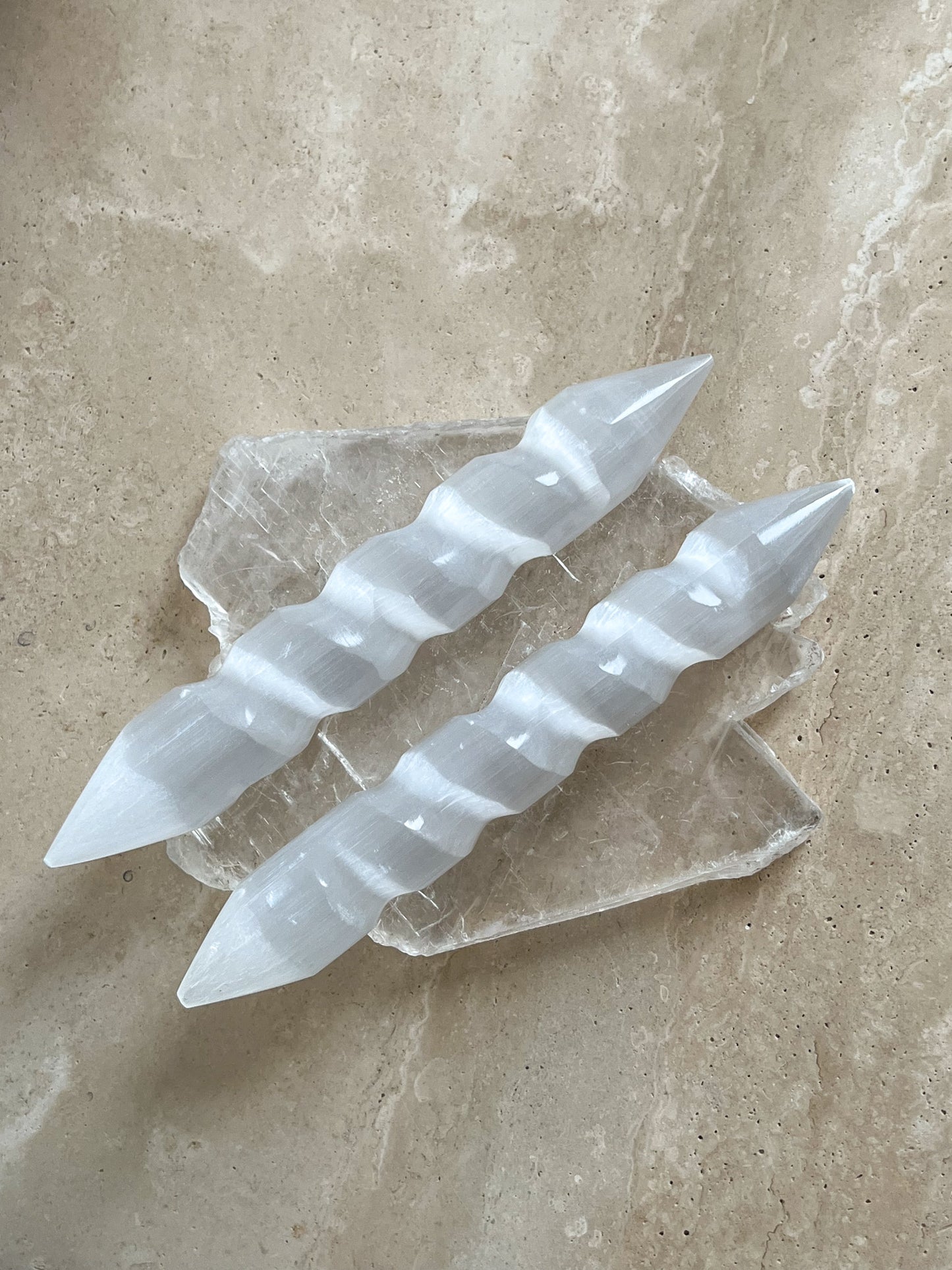 Twisted Selenite Wand