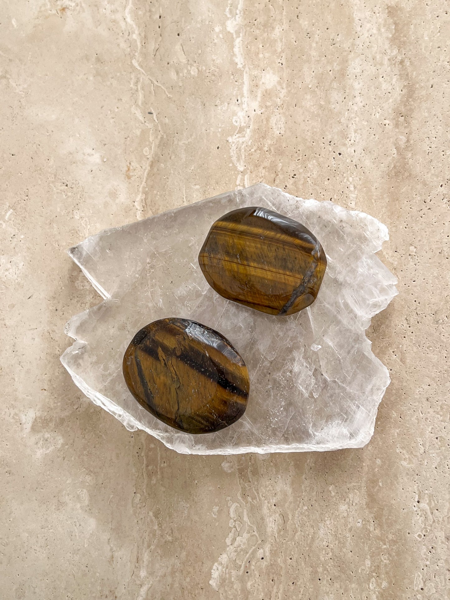 Tigers Eye Palm Stone